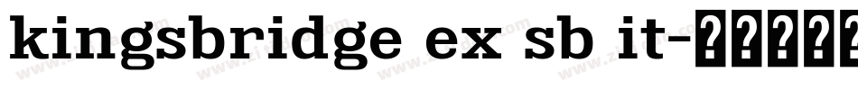 kingsbridge ex sb it字体转换